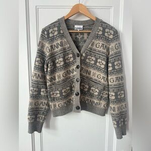 GANNI Gray Cardigan